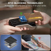 Slim RFID-Blocking Pop-Up Card Wallet with Money Clip