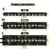 Diagram showing size parameters S, M, and L for a waterproof adhesive fishing ruler used for kayak and tackle box measurement