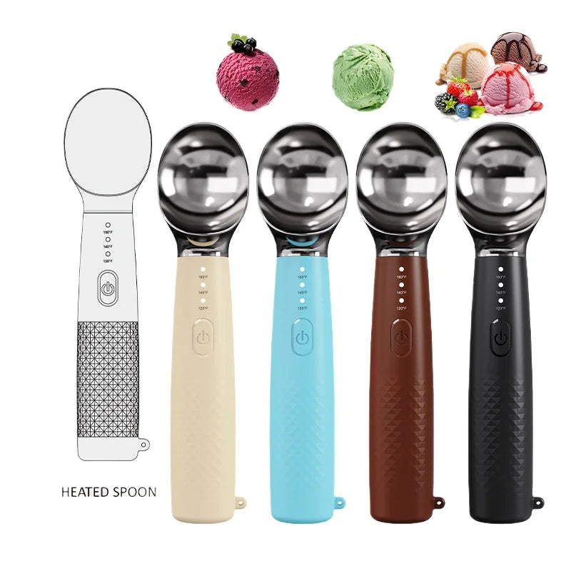 Cuillère à glace électrique chauffante ajustable