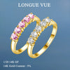 Five-Stone Moissanite Stacking Ring in 14K Gold Filled