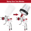 HVLP Gravity Feed Spray Gun Kit with Nozzles & Air Regulator