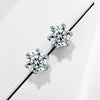Classic Moissanite Stud Earrings in Sterling Silver