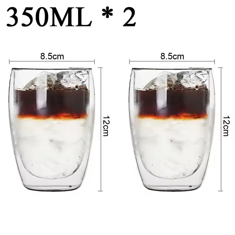 Mug en verre à double paroi isolant