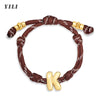 Pulsera con Nudo Inicial de Oro de 14K