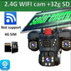 Solar-Powered Triple-Lens PTZ Security Camera