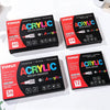 48-Color Acrylic Paint Markers with Soft Brush Tips