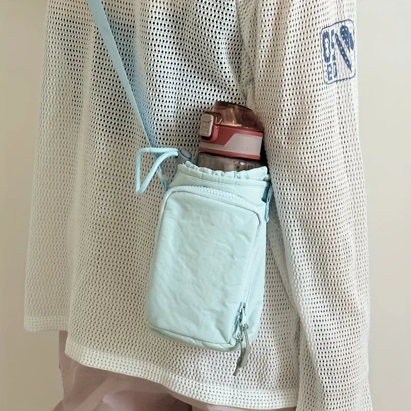 Portable Water Bottle Carrier Bag with Phone Pocket