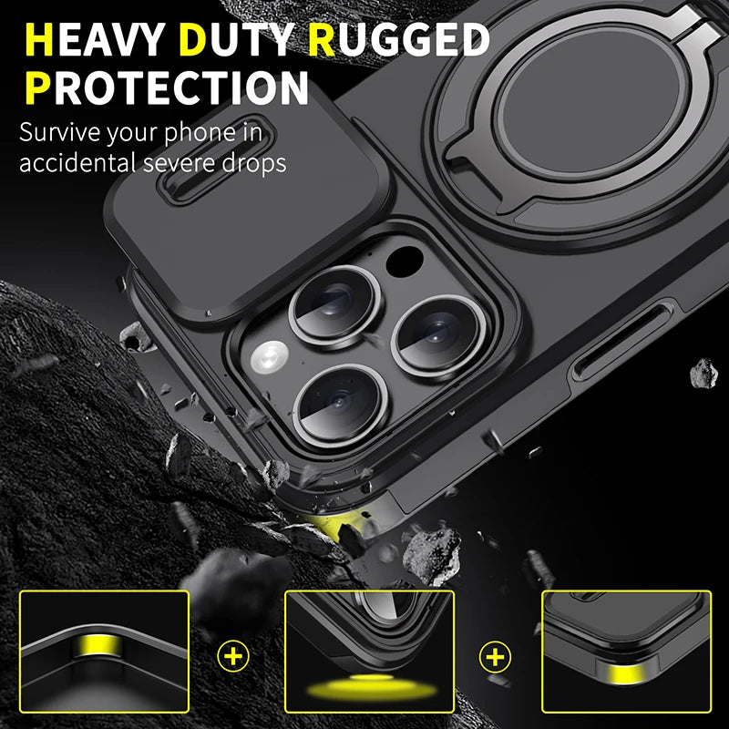 Coque de Téléphone avec Anneau Rotatif 360° pour Voiture