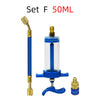 Set F 50ML air conditioning oil and dye injector with low-side quick coupler components