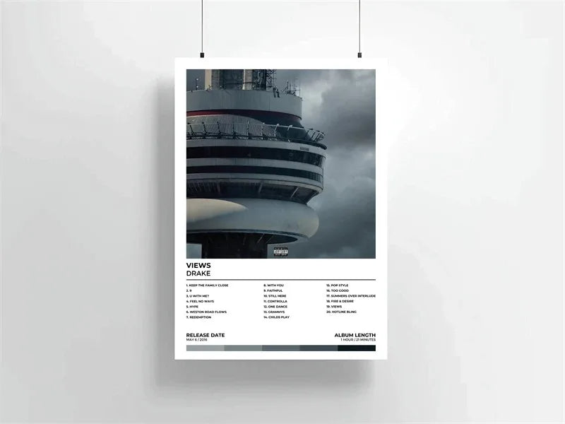 Album art canvas print featuring a large ship under a cloudy sky.
