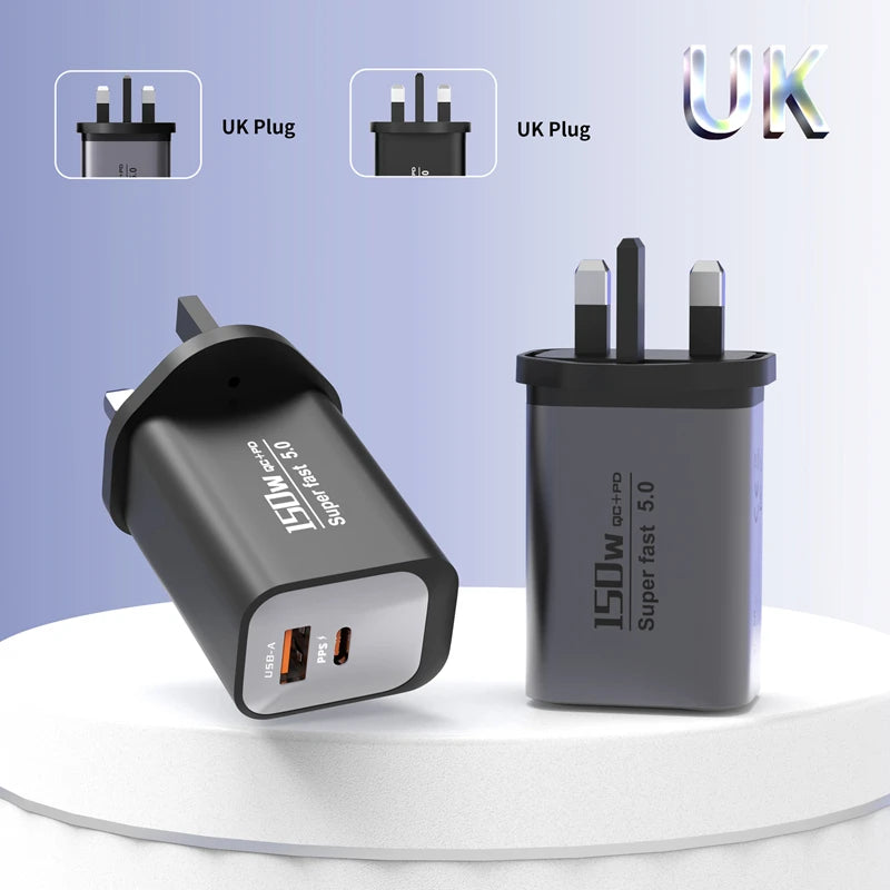 Dual Port USB-A & Type-C Fast Wall Charger