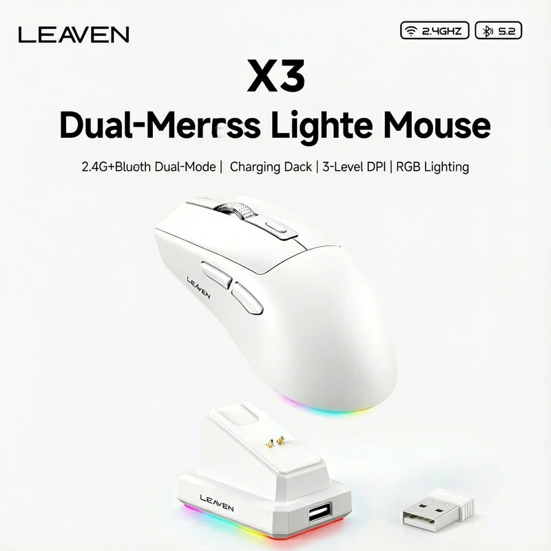 Wireless Gaming Mouse with Charging Dock