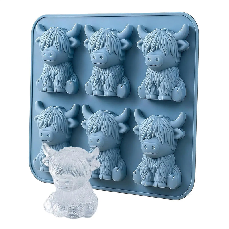 Highland Cow Silicone Ice Cube Tray