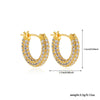Geometric Gold Plated Huggie Hoop Earrings