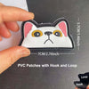 Funny Cat Face PVC Morale Patch with Hook-and-Loop Backing