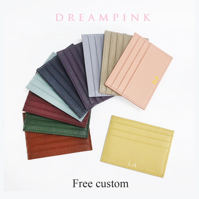 Slim Genuine Leather Card Holder