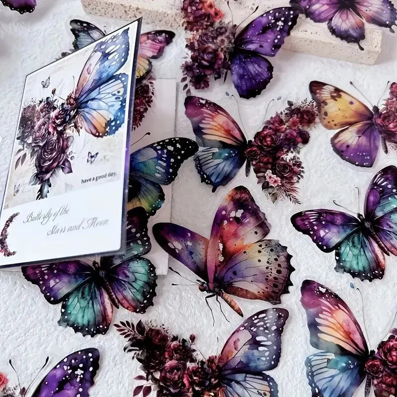 Butterfly & Flower Decorative Sticker Pack (30-Piece Set)