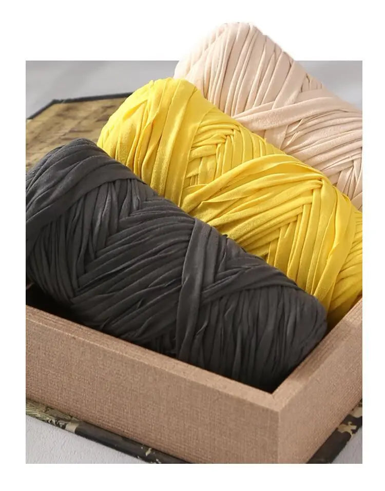 Elastic T-Shirt Yarn for Crochet and Knitting (2-Pack, 50m Each)