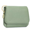 Genuine Leather Tri-Fold Wallet with Coin Pocket & Keychain