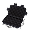 Black waterproof sealed storage box with a lid and an insert for outdoor adventures
