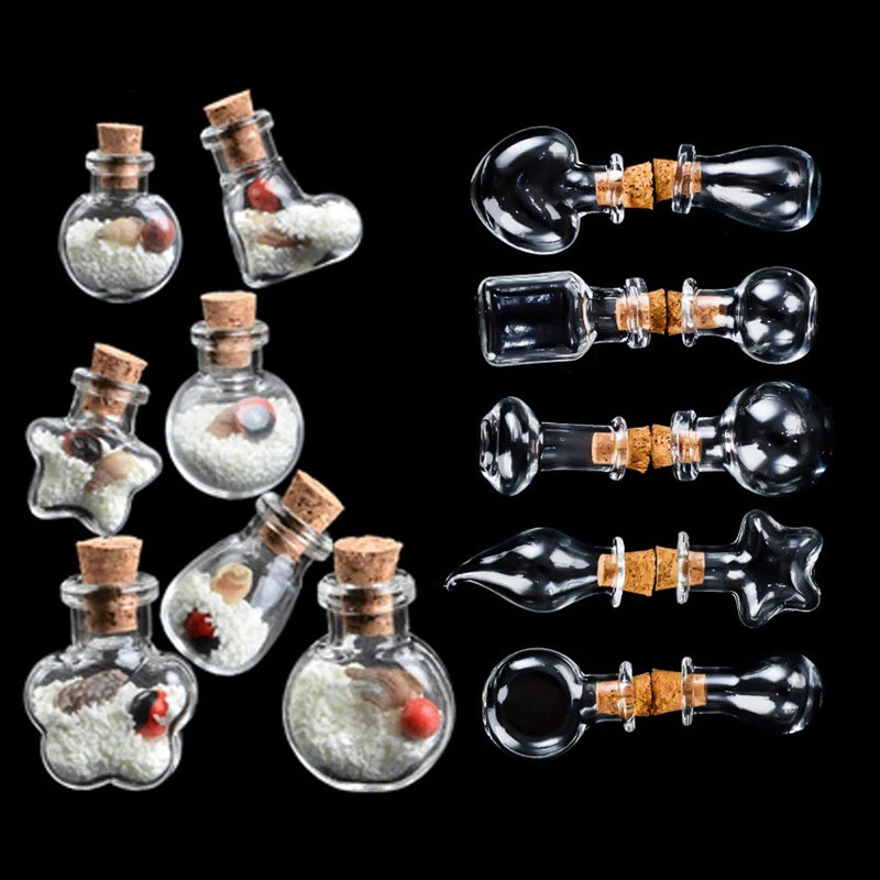Mini Cork Stopper Glass Bottles for DIY Crafts & Decor