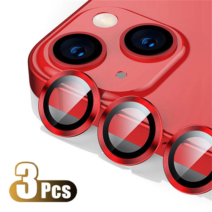 Titanium Camera Lens Protector with Tempered Glass for iPhone 16 Pro Max, 15, 14, 13, 12 & Mini