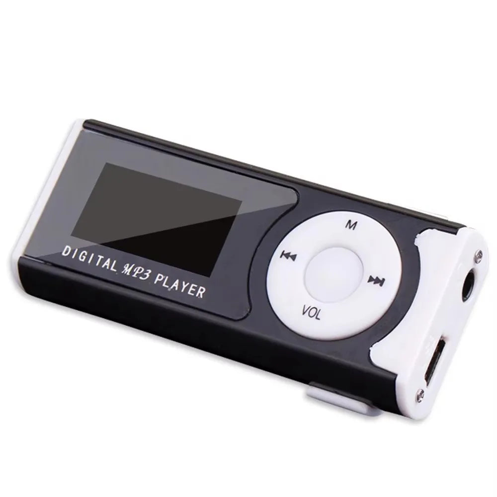 Portable Clip-On MP3 Player with Metal Body and LCD Screen