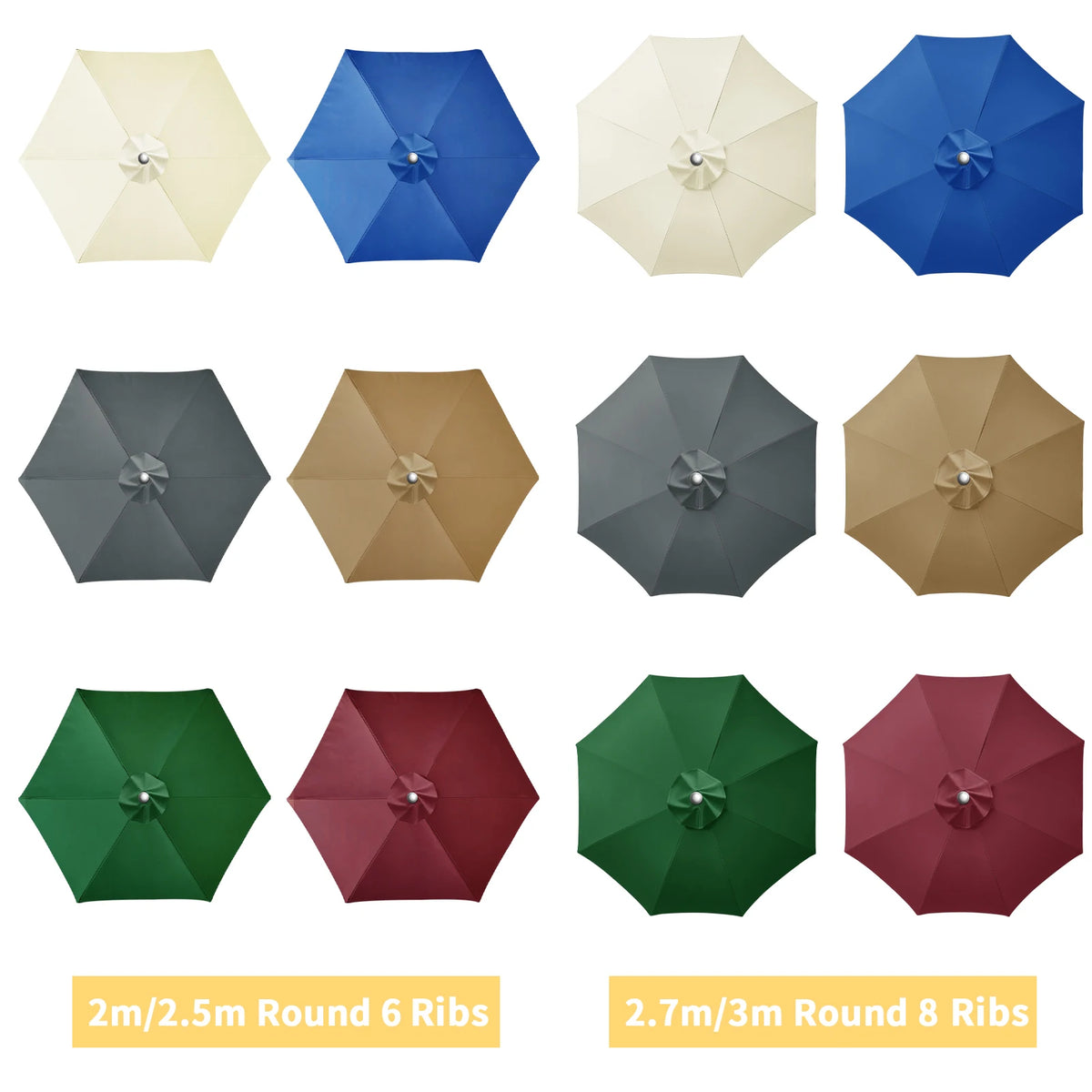 Waterproof Replacement Patio Umbrella Canopy