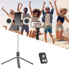 Selfie Stick Tripod with Ring Light and Wireless Remote