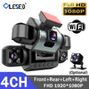 كاميرا سيارة 4 قنوات بدقة Full HD مع واي فاي ورؤية ليلية