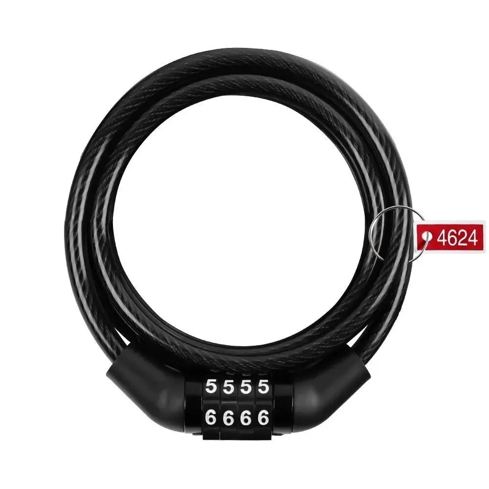 4-Digit Combination Bike Cable Lock – 110cm Anti-Theft Security Lock for Bicycles, Scooters & Motorcycles