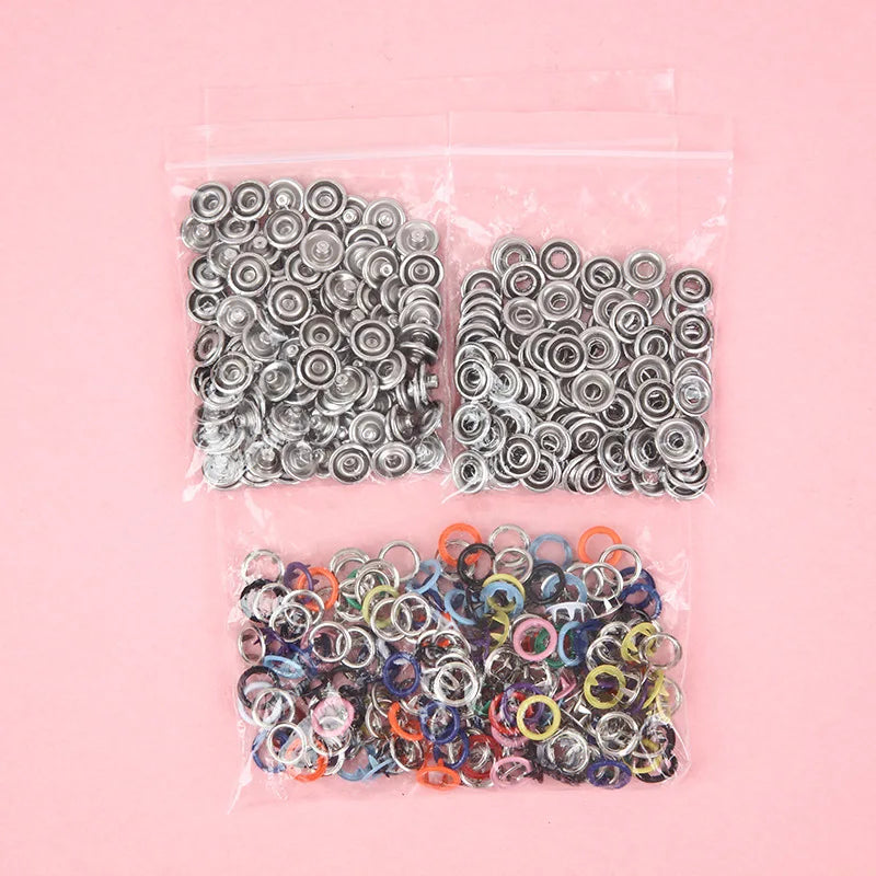 Metal Snap Fastener Kit with Pliers Tool for DIY Sewing Projects