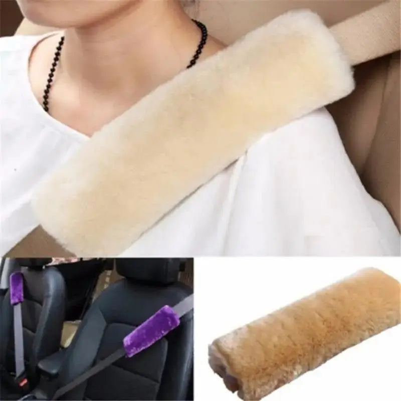 Plush Car Seatbelt Shoulder Pads – 2 Pack, Soft Comfort Accessories