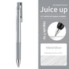 Silberner Pilot Juice Up Gelstift mit Metallkörper und 0,4mm Schreibspitze.