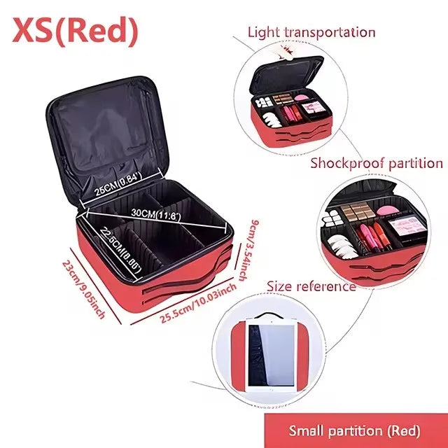 Large Capacity Waterproof Makeup Bag with Zipper Closure