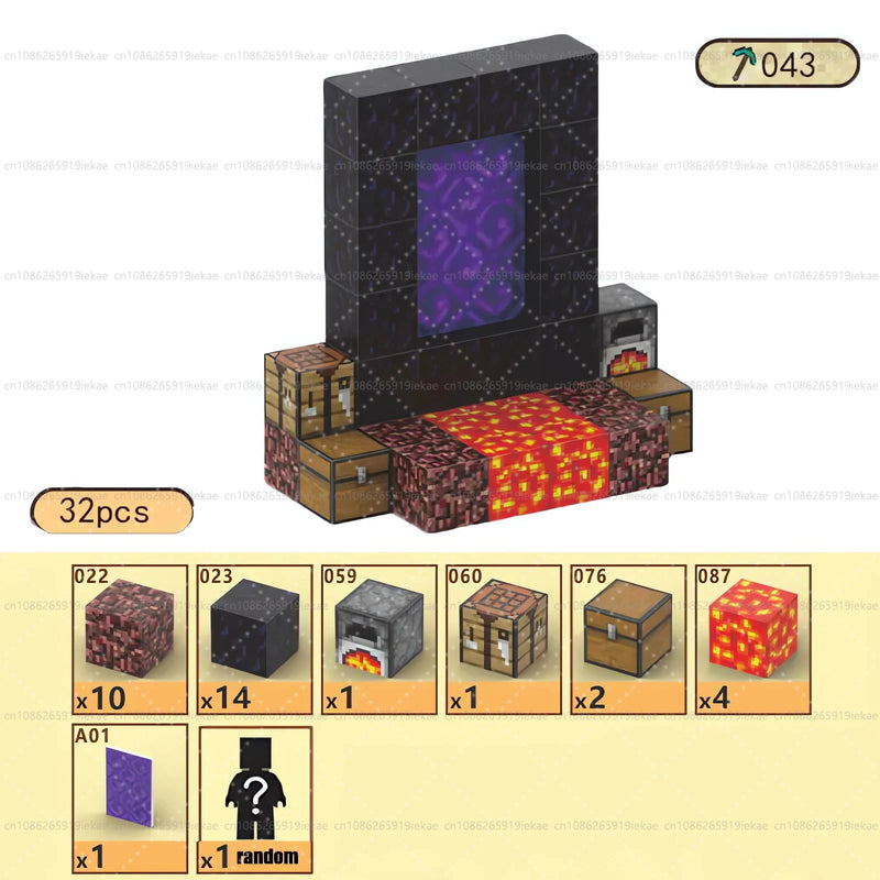 Magnetic Building Blocks Mine World Cube Set