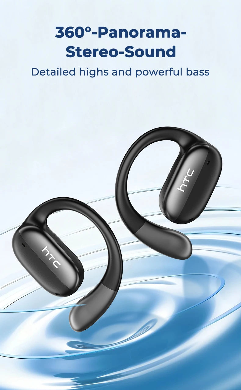HTC NE58 Wireless Bluetooth Earbuds with Touch Control and IPX5 Water Resistance