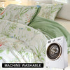 Botanical Leaf Print Duvet Cover Set with Pillowcases