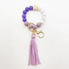 Boho Silicone Bead Keychain with Tassel