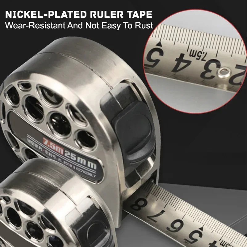 Stainless Steel Retractable Tape Measure with Anti-Corrosion Coating