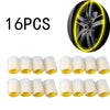 Glow-in-the-Dark Valve Caps for Car, Motorcycle & Bicycle Wheels (Set of 20)
