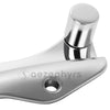 Silver magnetic docking hardware cover kit with a cylindrical knob and a flat mounting plate.