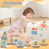 Montessori 4-in-1 Wooden Color Sorting & Shape Matching Box for Toddlers