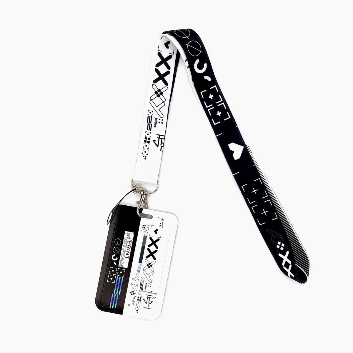 Retro Tape Design Lanyard with Card Holder