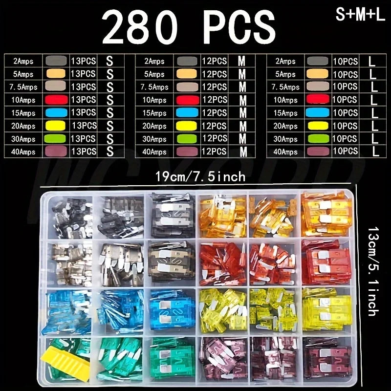 Standard & Mini Blade Fuse Assortment Kit for Cars and Trucks