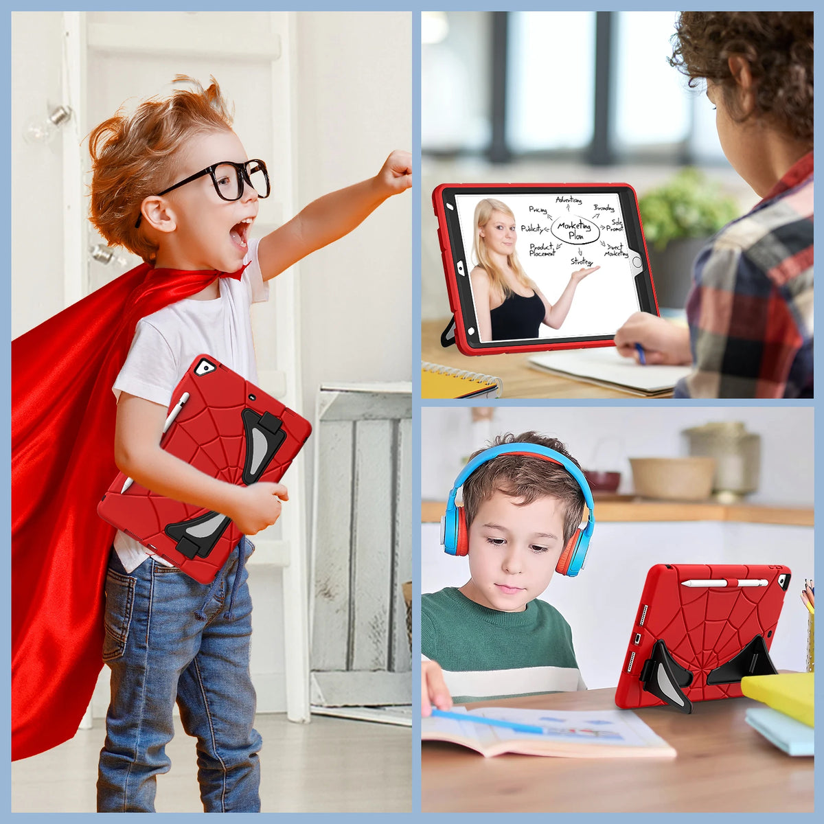 Rugged Shockproof iPad Case with Stand