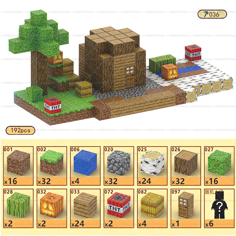 Magnetic Building Blocks Mine World Cube Set