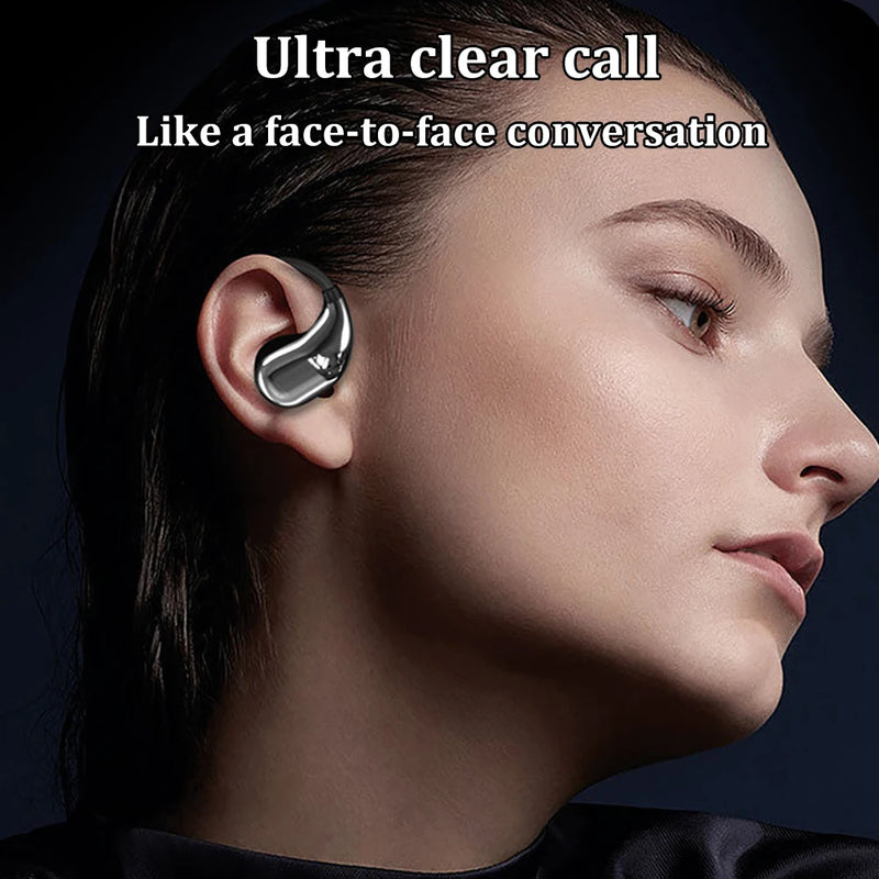 Bluetooth 5.4 Ear Hook Headphones with LED Display