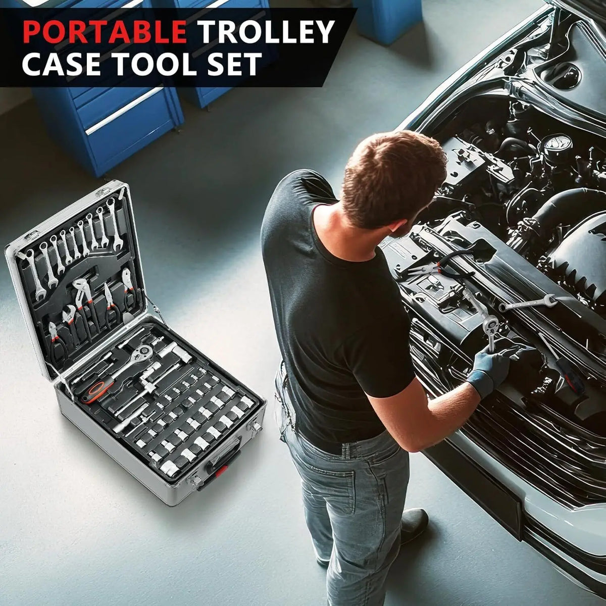 Complete 799-Piece Mechanic Tool Set with Rolling Aluminum Case