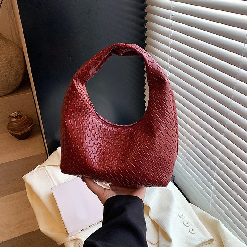 Soft PU Leather Hobo Bag with Top Handle